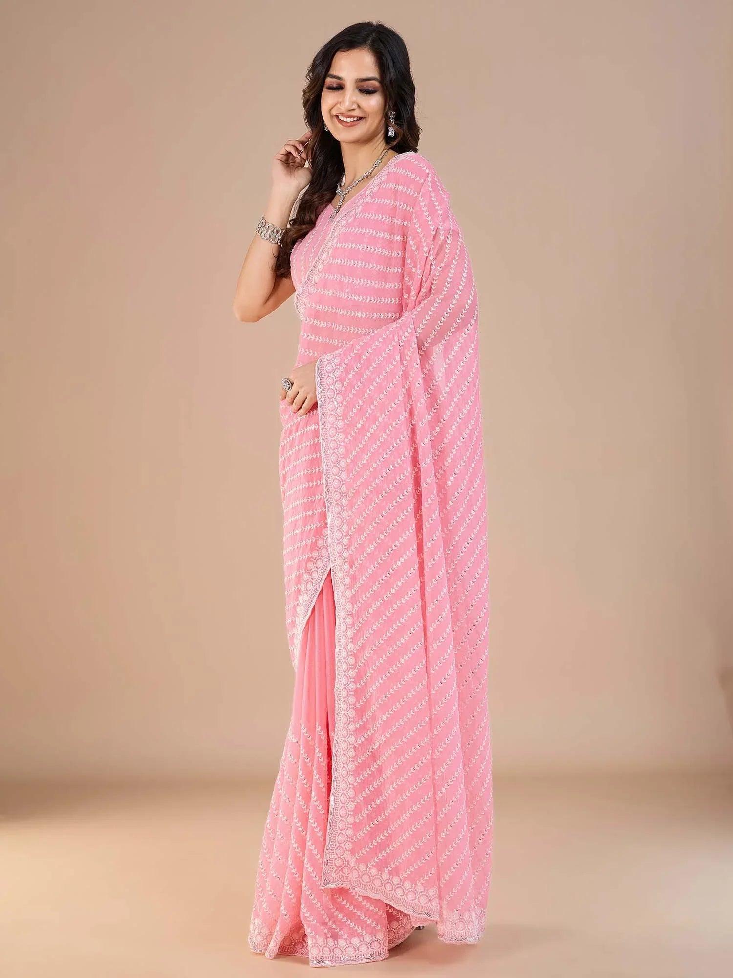 partywear designer saree for festive occasions