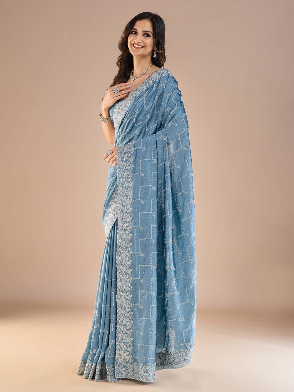 partywear designer saree for festive occasions