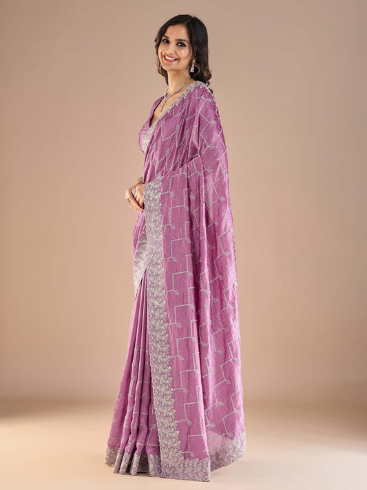 partywear designer saree for festive occasions