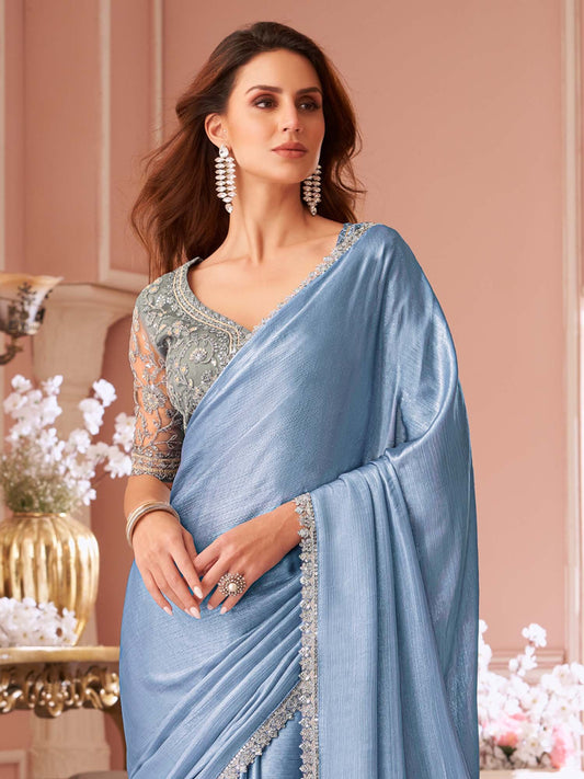 partywear designer saree for festive occasions
