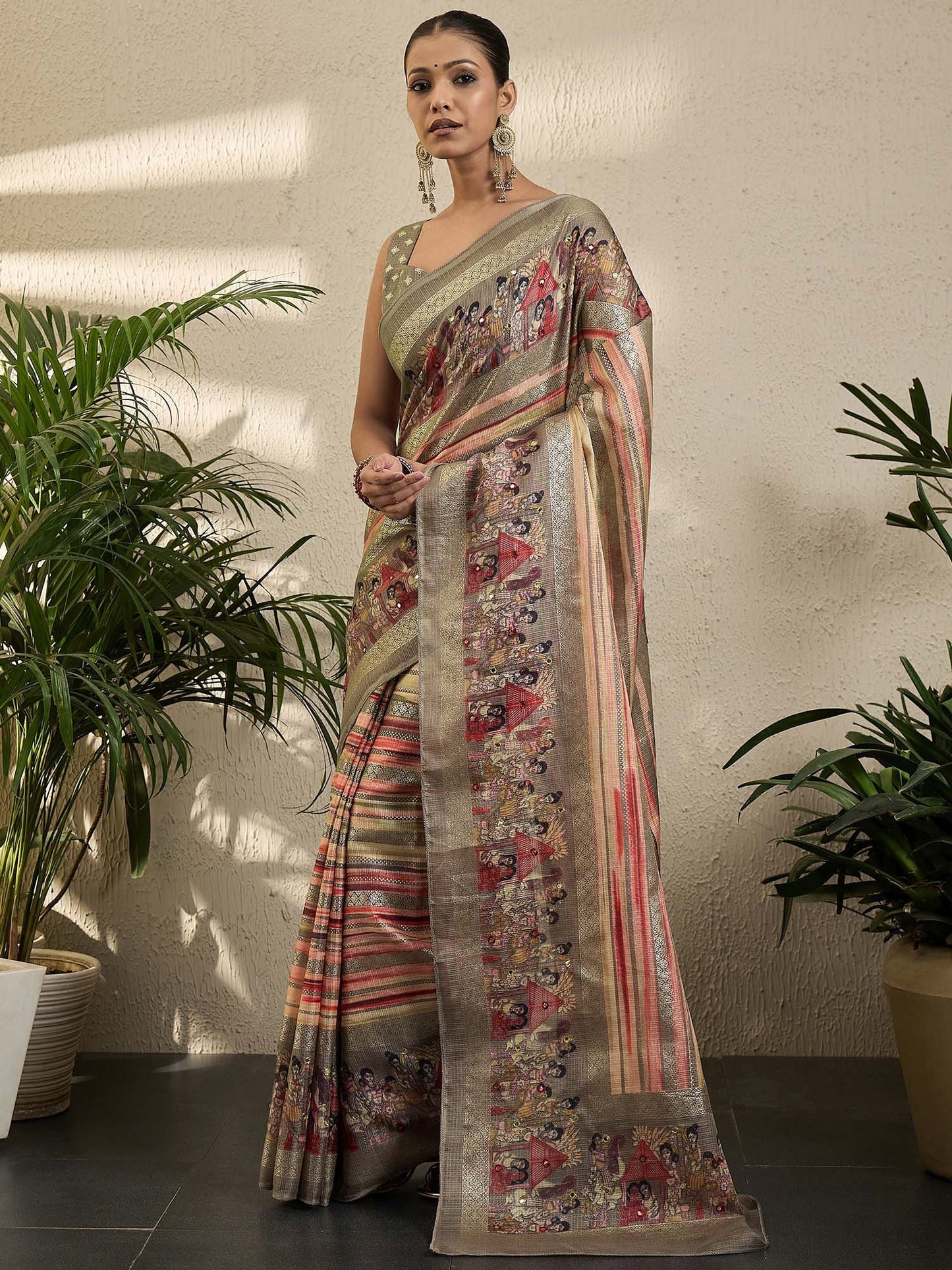 partywear designer saree for festive occasions