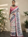 Cream Cream Kota Jute Silk Printed Saree