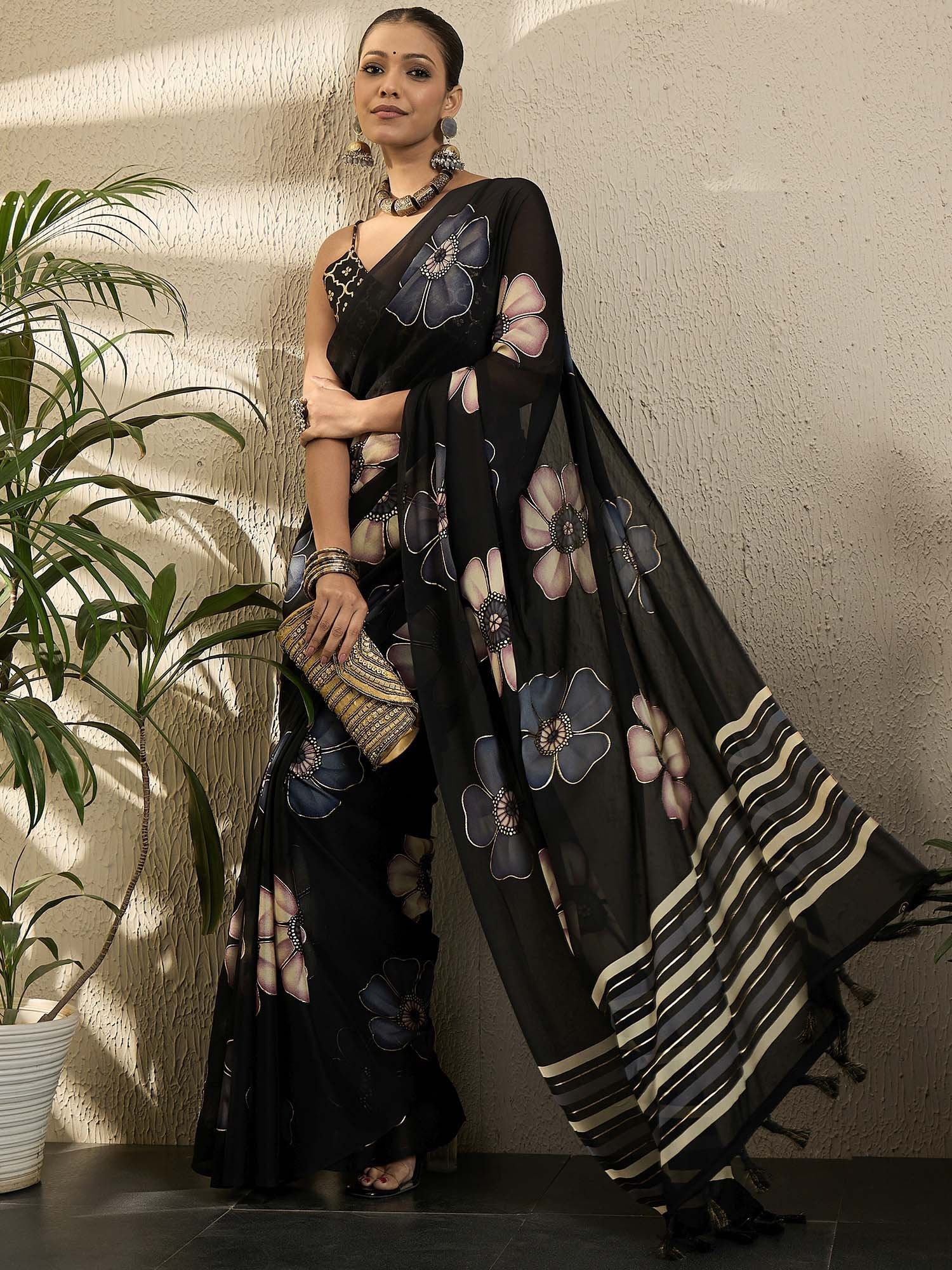 partywear designer saree for festive occasions
