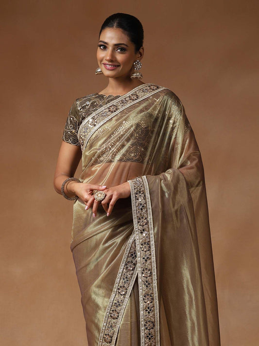 partywear designer saree for festive occasions