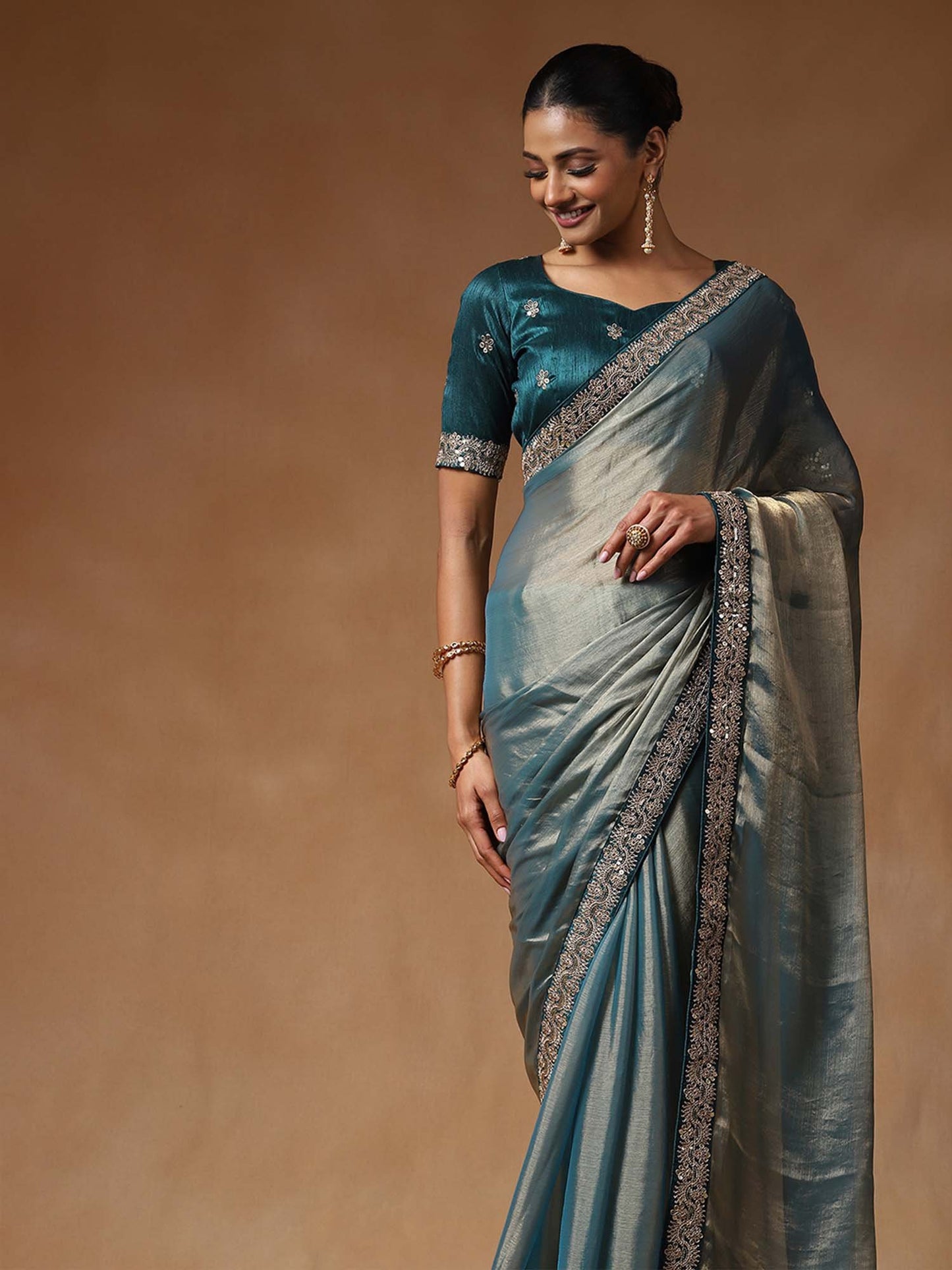 partywear designer saree for festive occasions