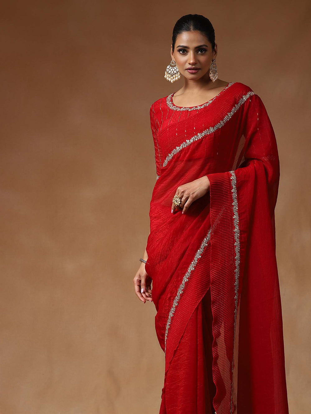 partywear designer saree for festive occasions