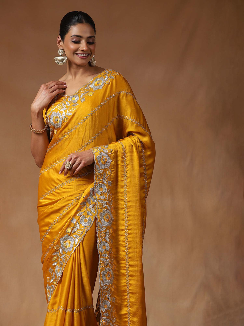 partywear designer saree for festive occasions
