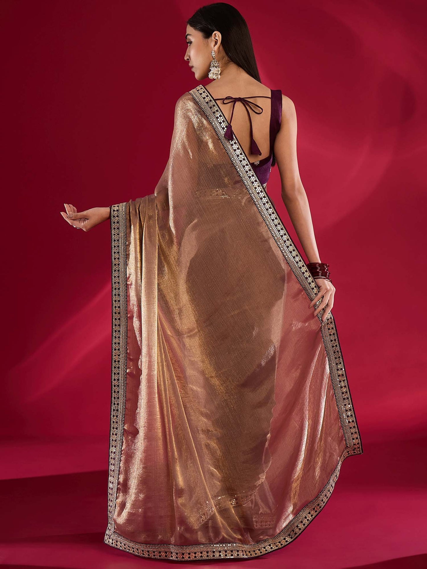 partywear designer saree for festive occasions