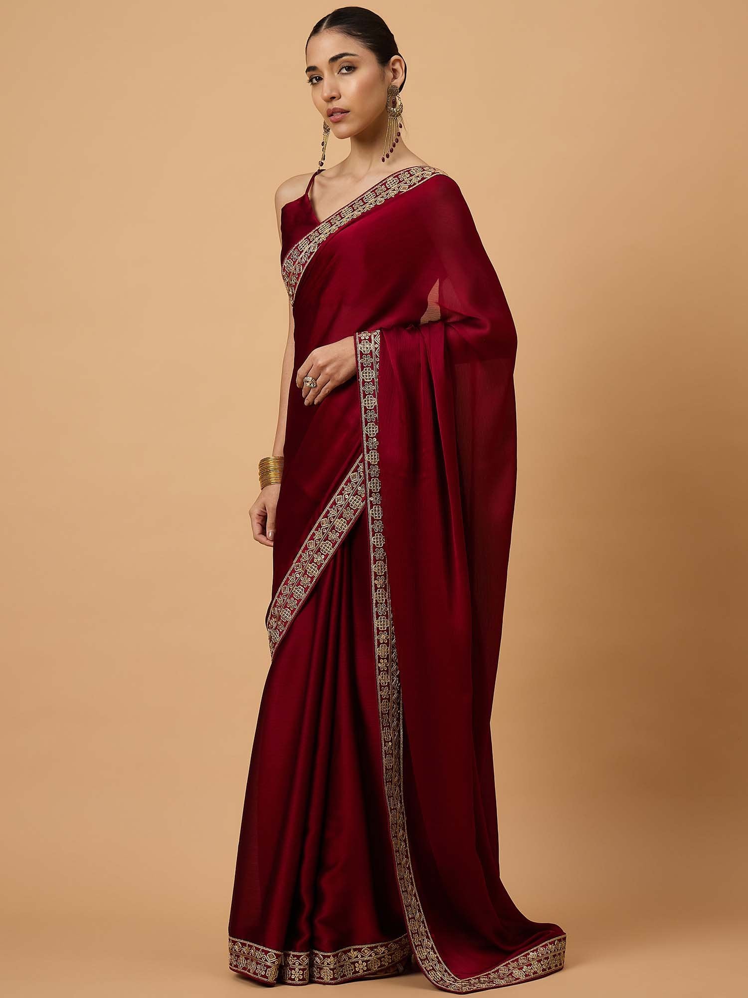 partywear designer saree for festive occasions