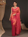 Orange Orange Kanjeevaram Silk Blend Woven Saree