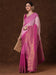 Pink Pink Venkatgiri Cotton Blend Woven Saree