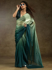 Light Party Wear Satin Silk Ready To Wear Saree - The Dori Store