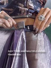 Lavender Party Wear Satin Silk Ready To Wear Saree - The Dori Store