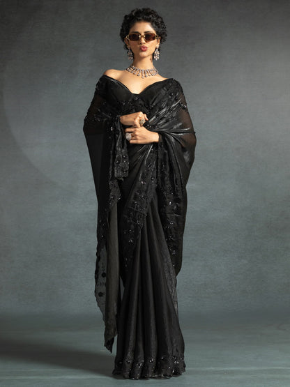 partywear designer saree for festive occasions