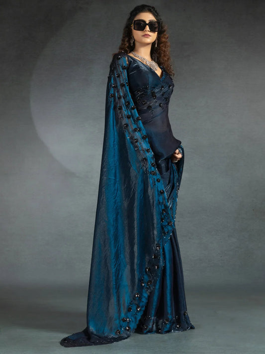 partywear designer saree for festive occasions