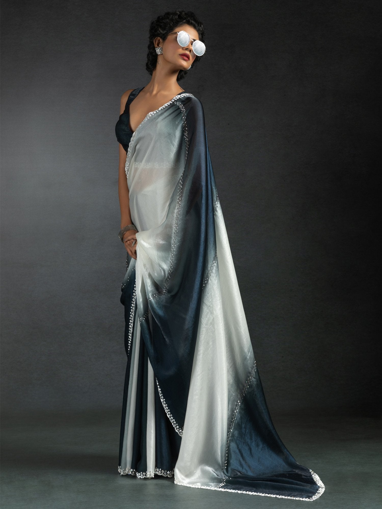 partywear designer saree for festive occasions