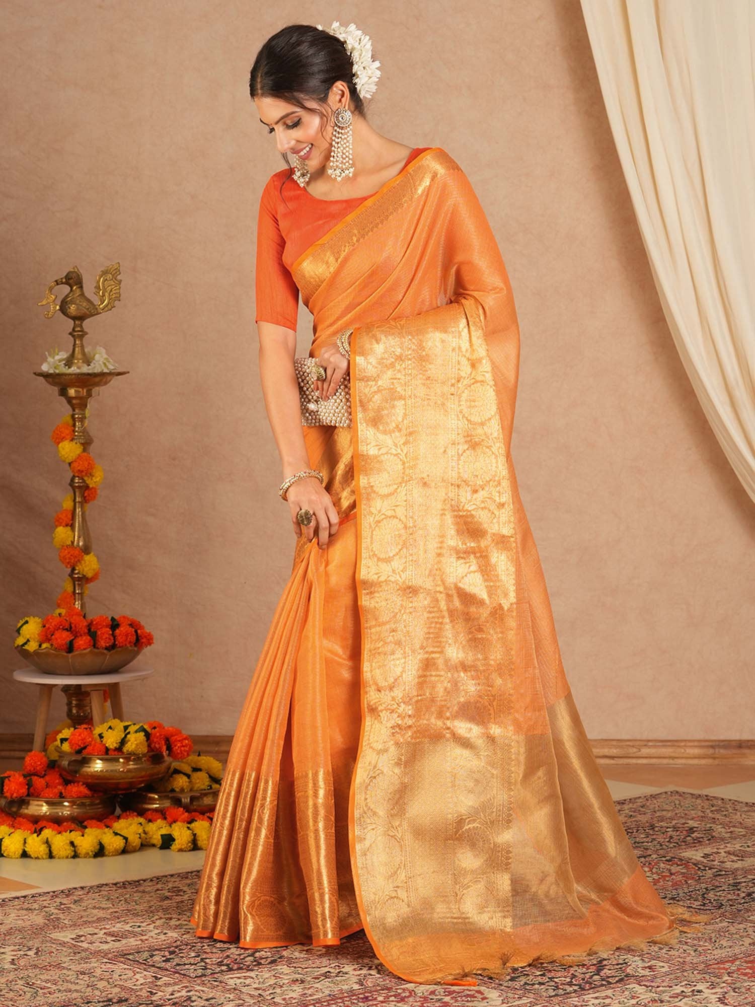 partywear designer saree for festive occasions