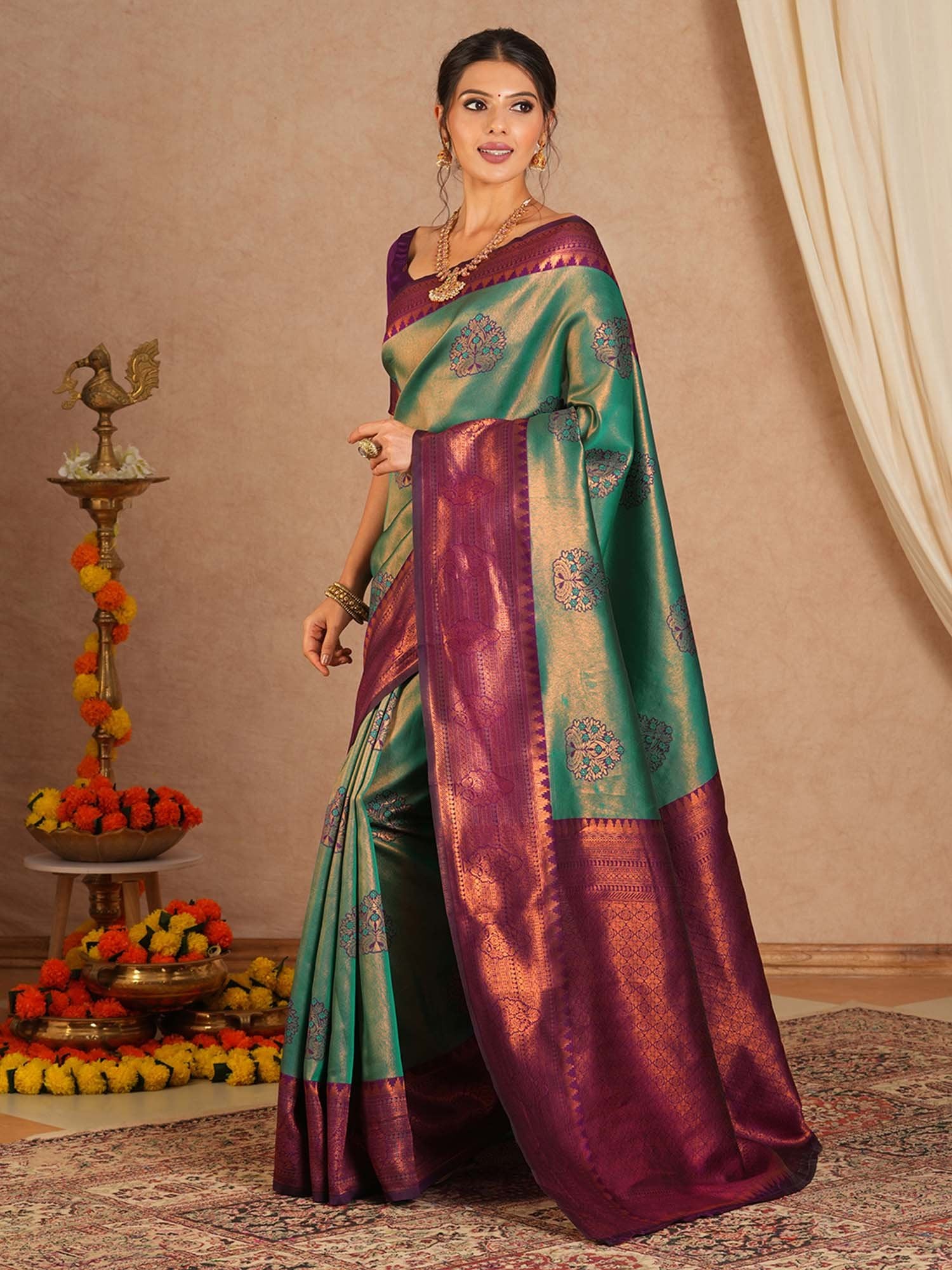 partywear designer saree for festive occasions