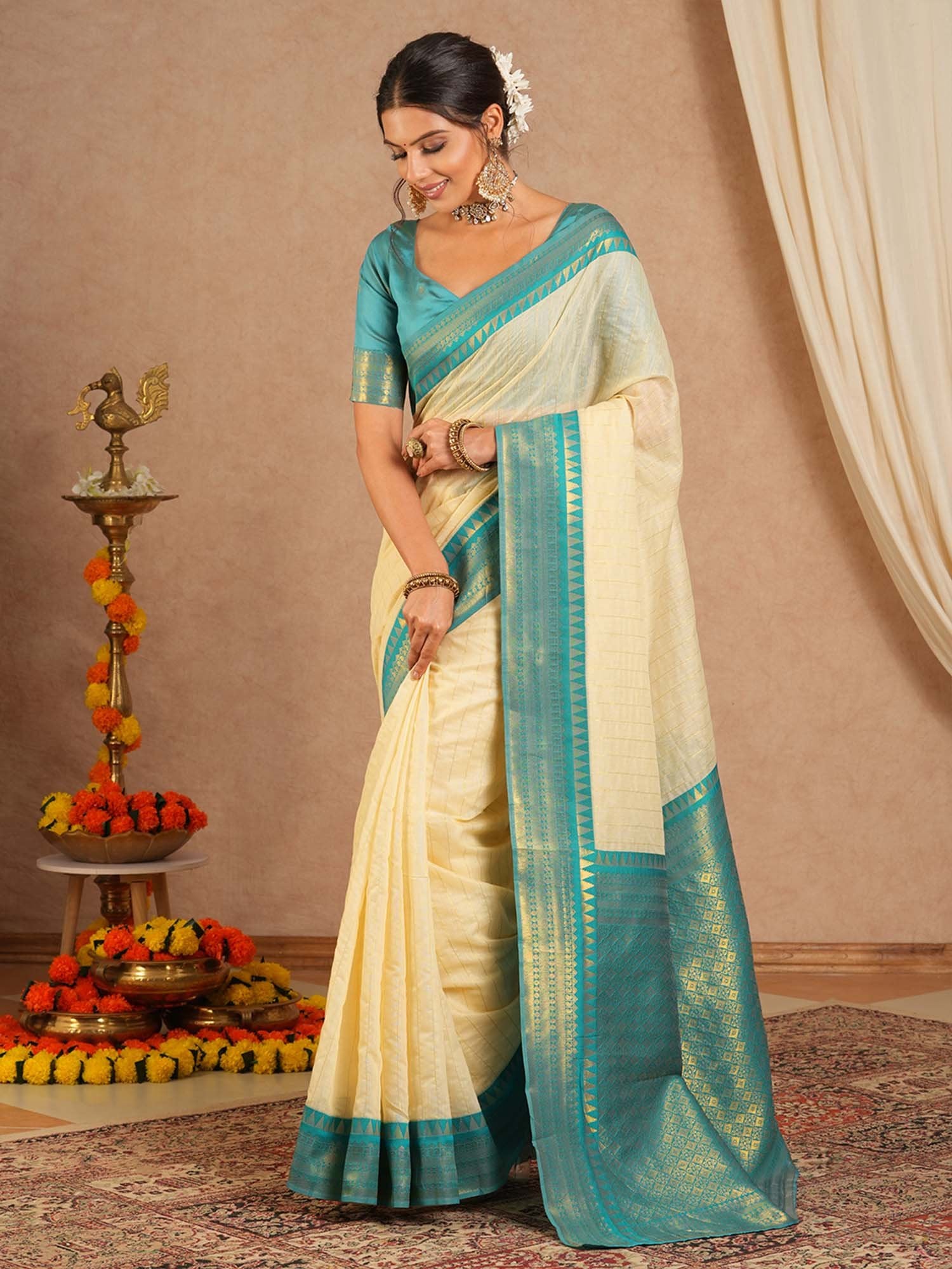 partywear designer saree for festive occasions