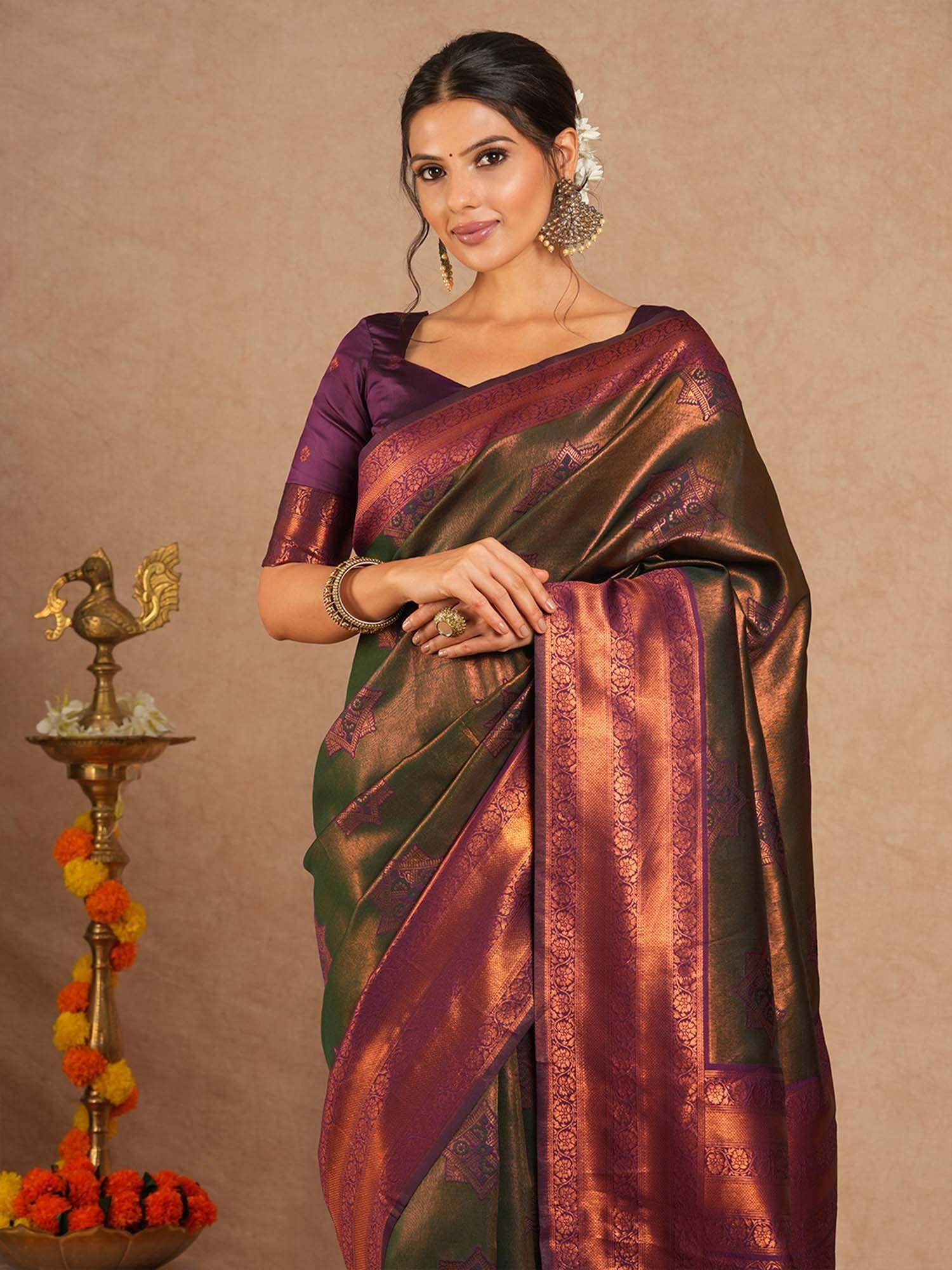partywear designer saree for festive occasions