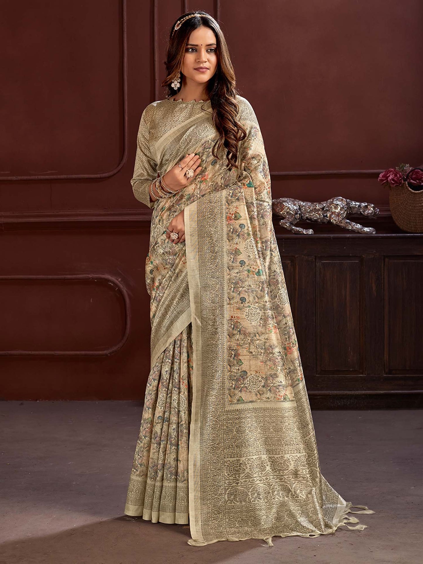 partywear designer saree for festive occasions