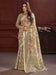 Cream Cream Sungudi Cotton Silk Printed Saree