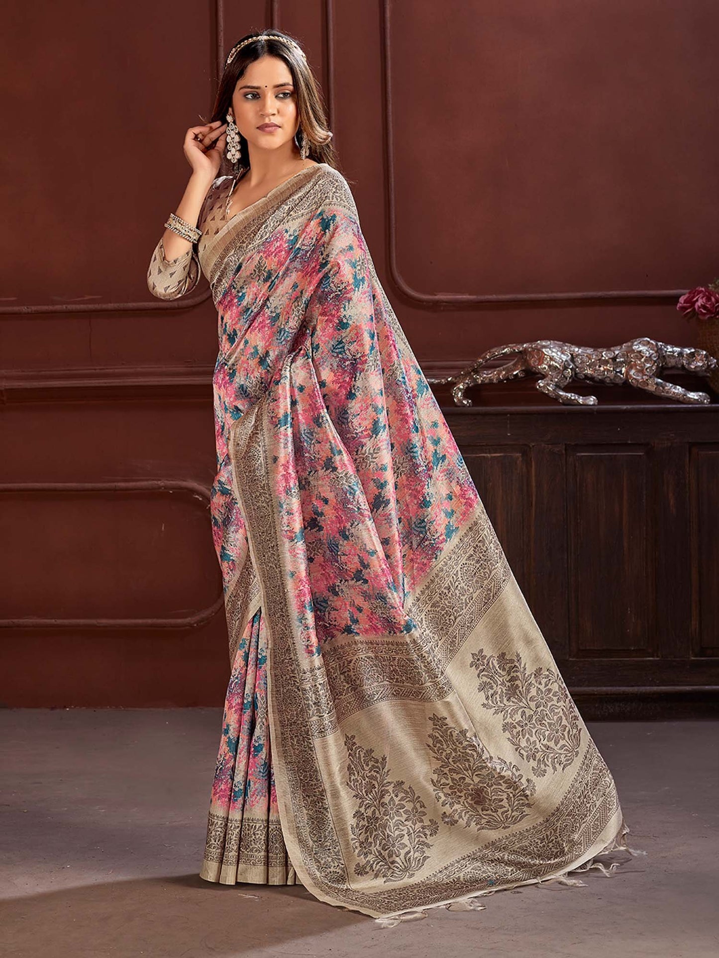 partywear designer saree for festive occasions