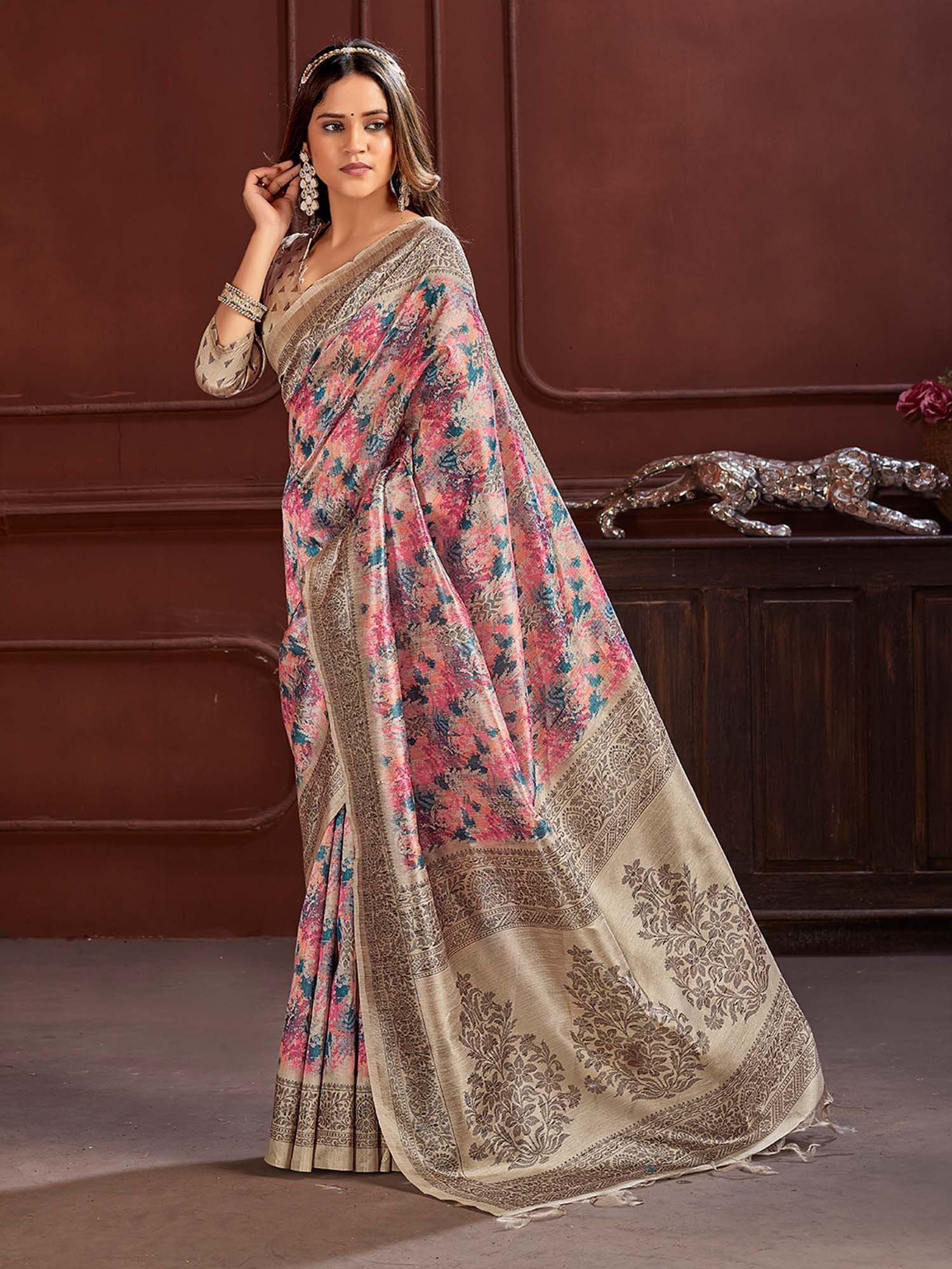 partywear designer saree for festive occasions