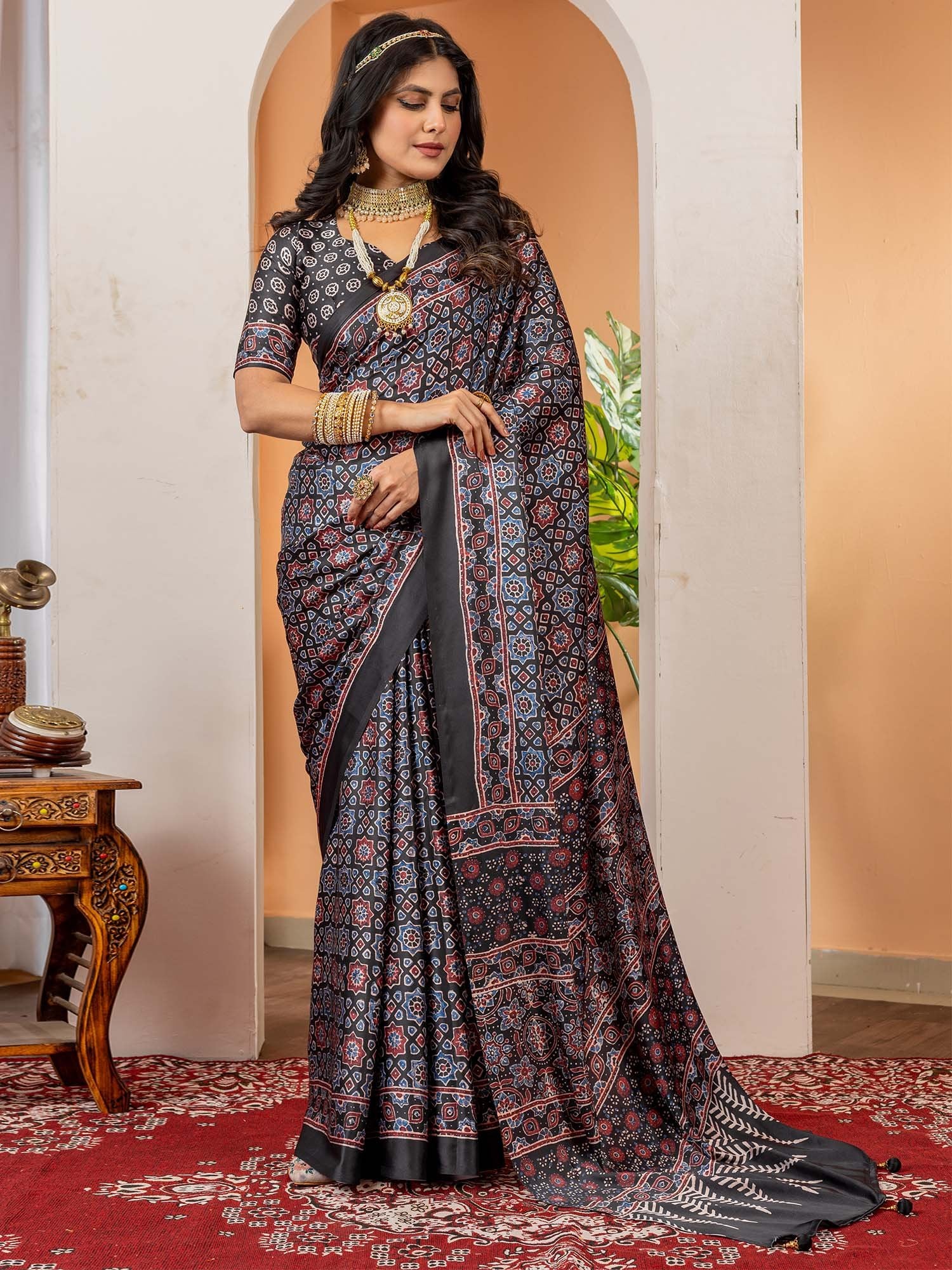 partywear designer saree for festive occasions