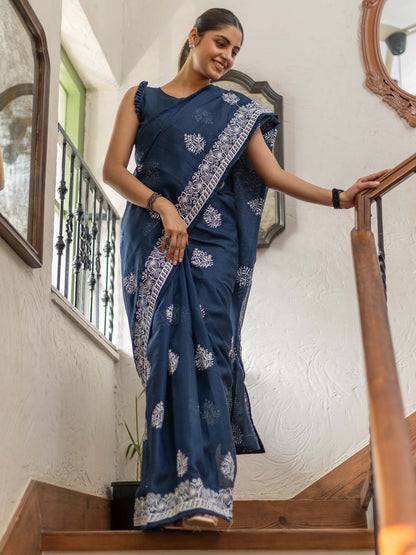 partywear designer saree for festive occasions
