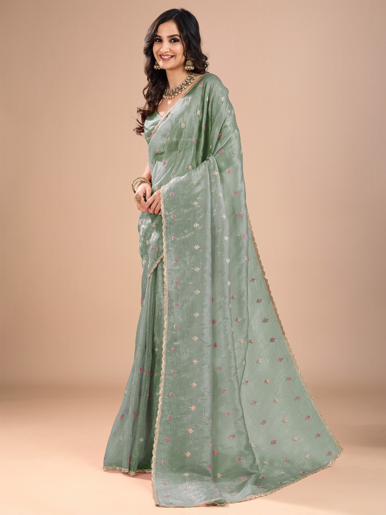 partywear designer saree for festive occasions