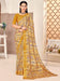 Yellow Beige Sungudi Crepe Printed Saree