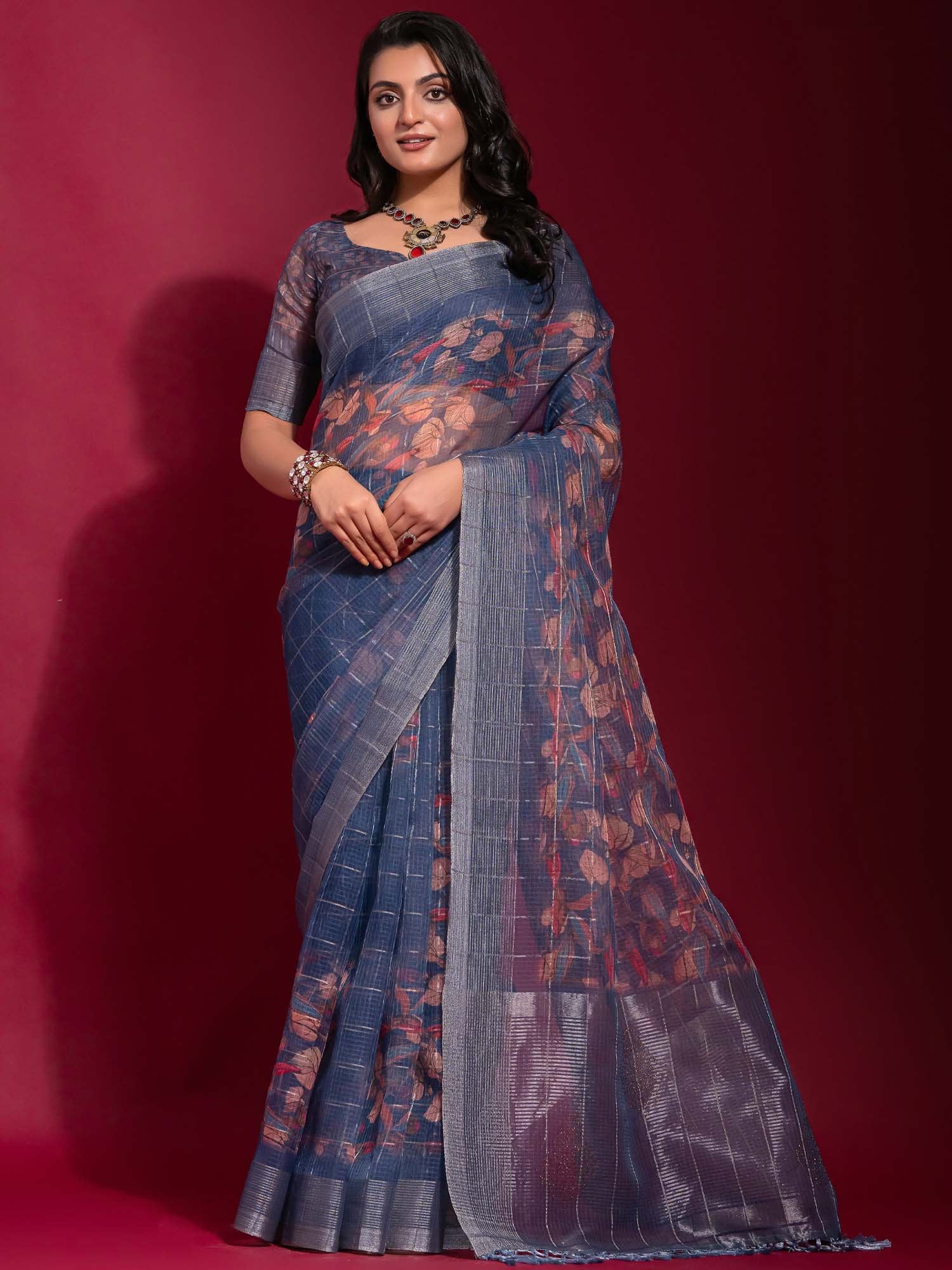 partywear designer saree for festive occasions