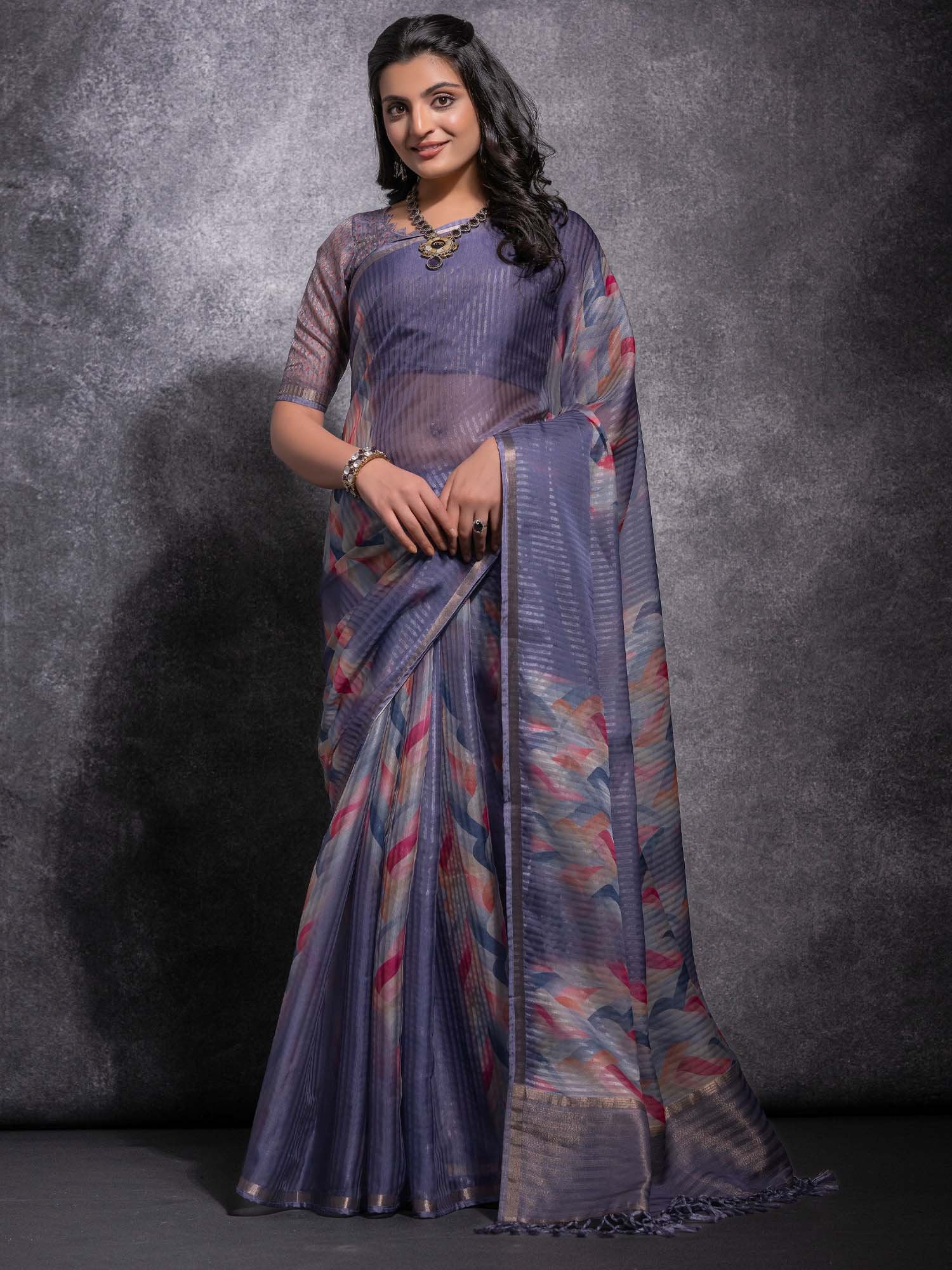 partywear designer saree for festive occasions