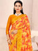 Yellow Yellow Bagru Chiffon Printed Saree