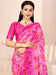 Pink Pink Bagru Chiffon Printed Saree