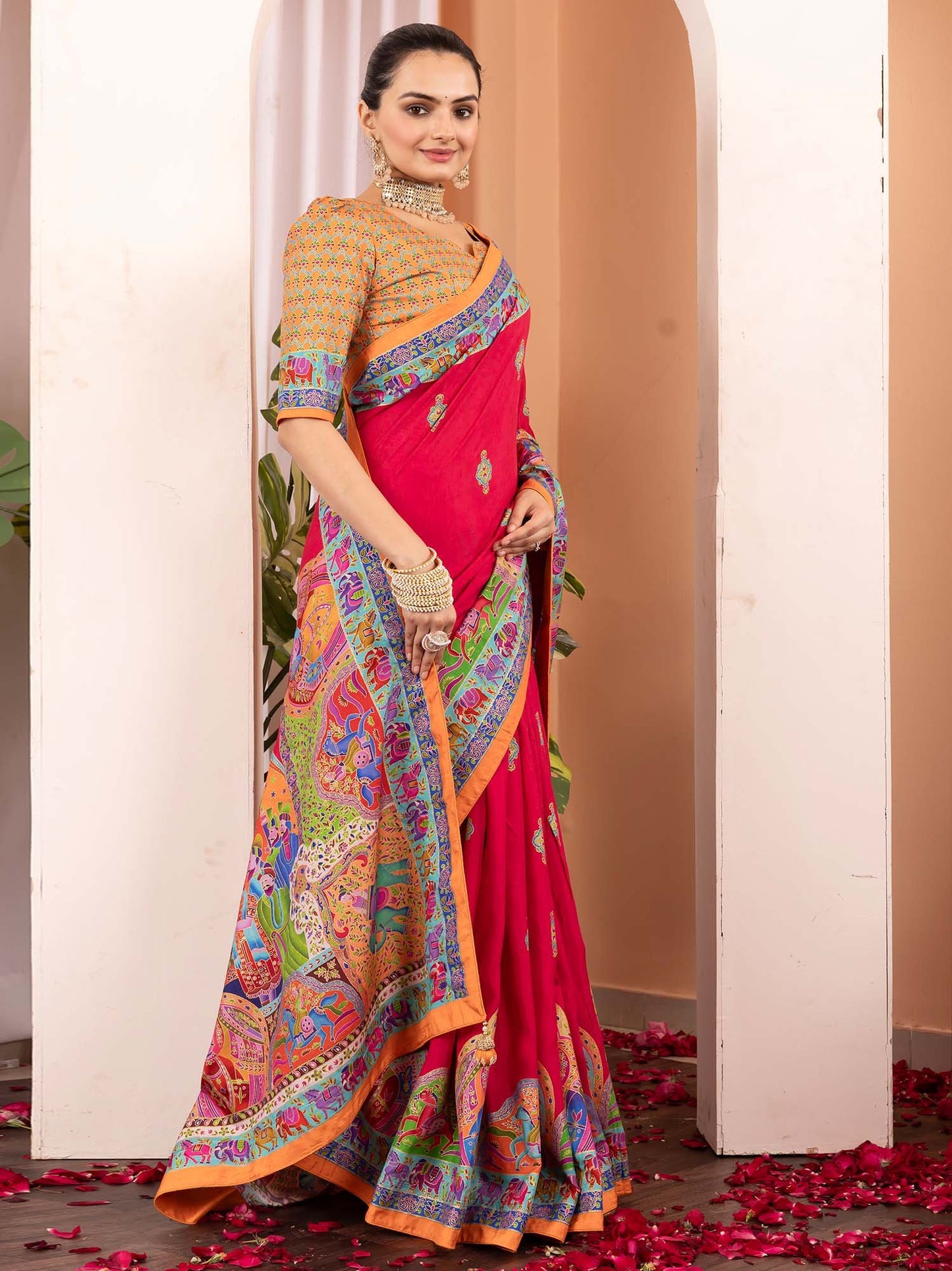 partywear designer saree for festive occasions