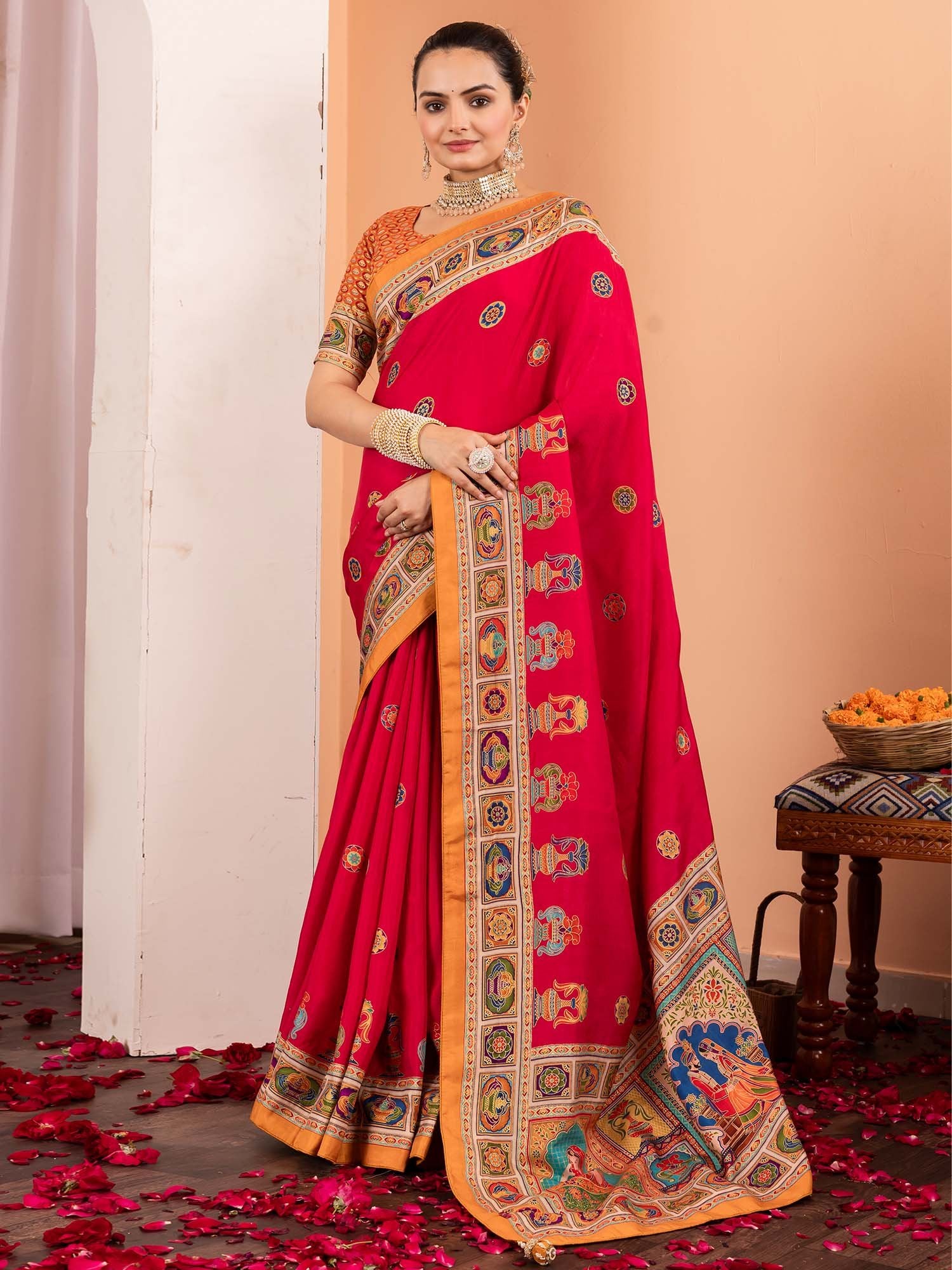 partywear designer saree for festive occasions