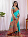 Blue Light Tussar Silk Blend Printed Saree