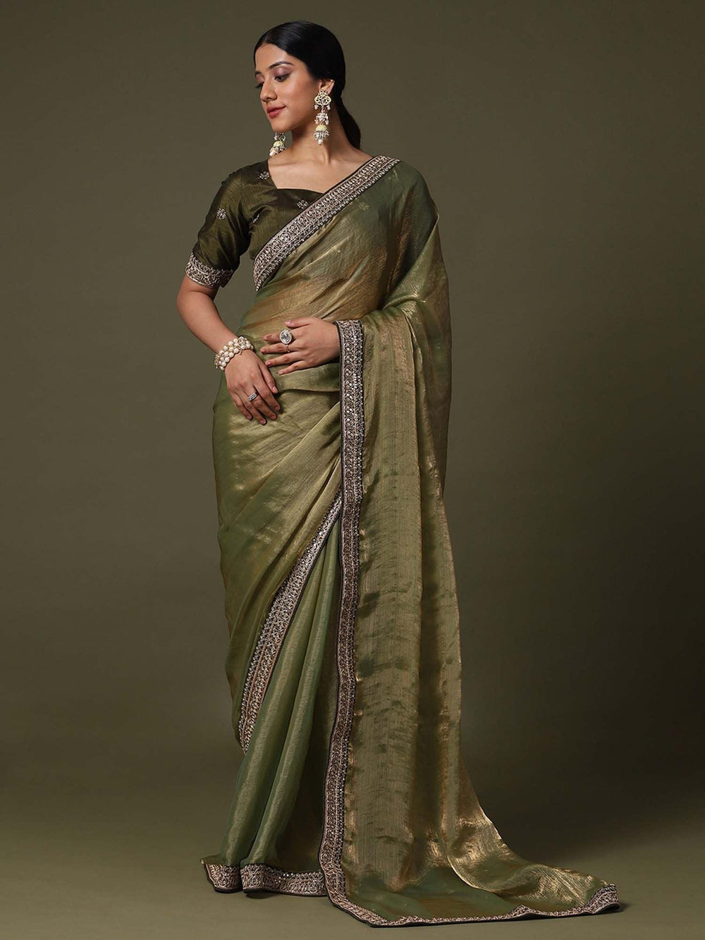 partywear designer saree for festive occasions