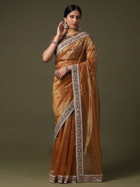 partywear designer saree for festive occasions