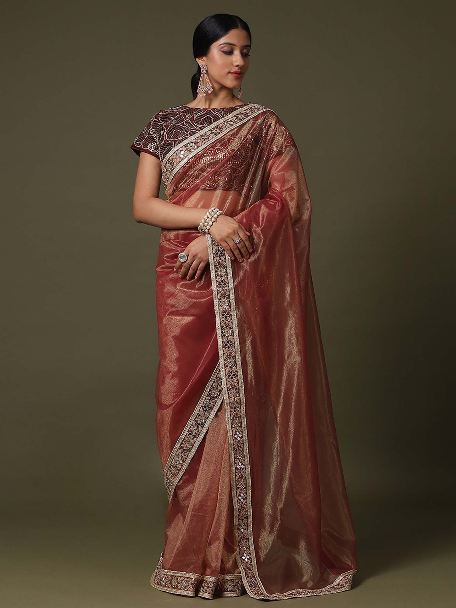 partywear designer saree for festive occasions