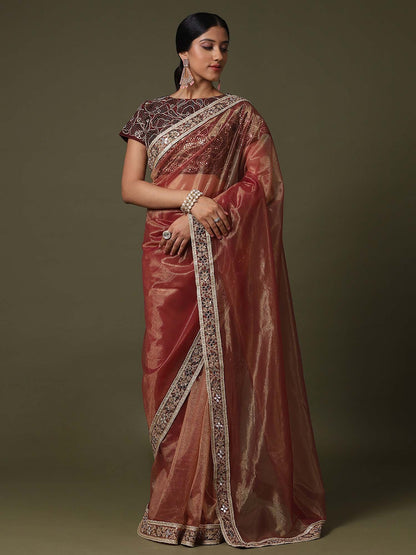 partywear designer saree for festive occasions