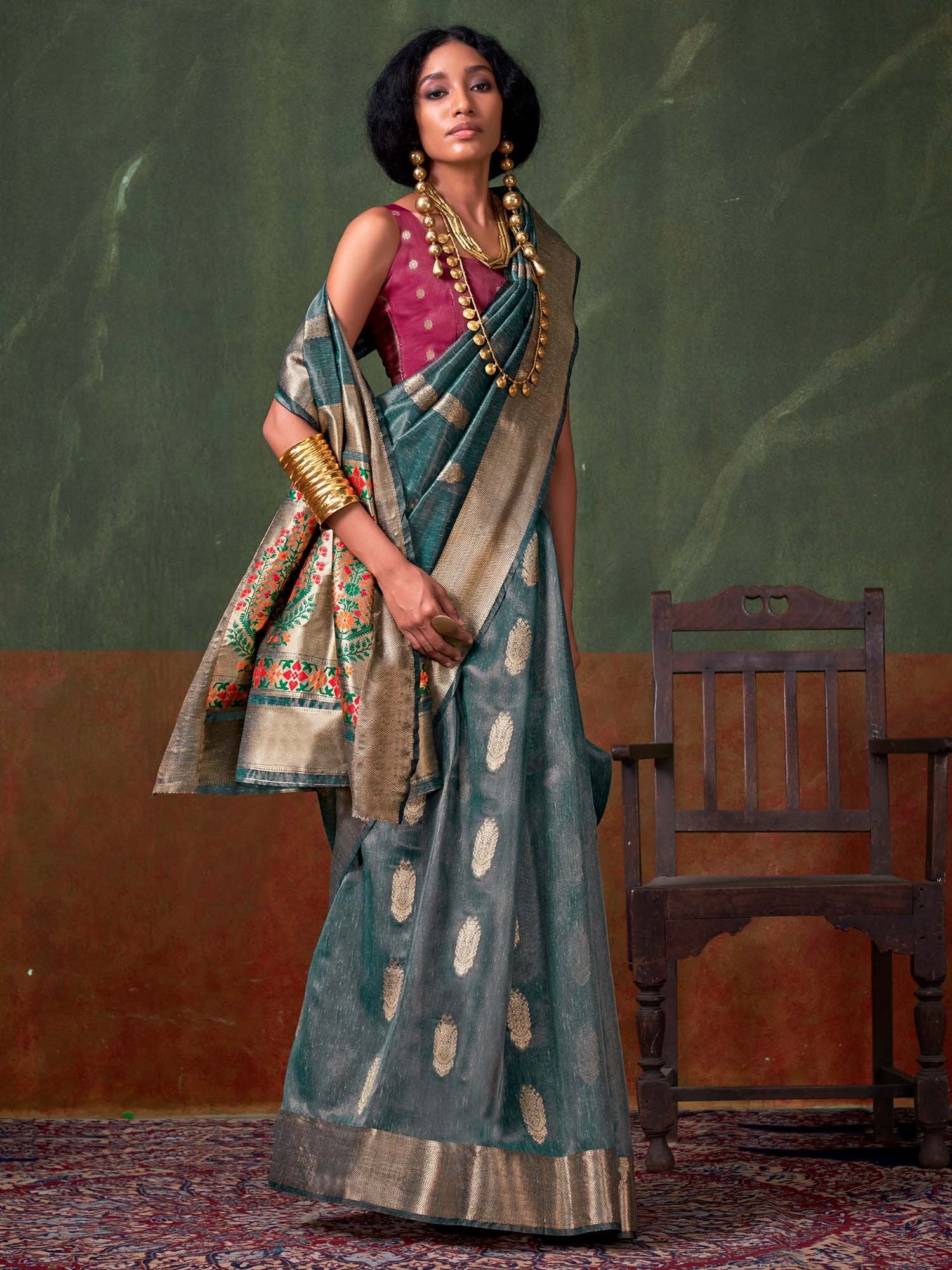 partywear designer saree for festive occasions