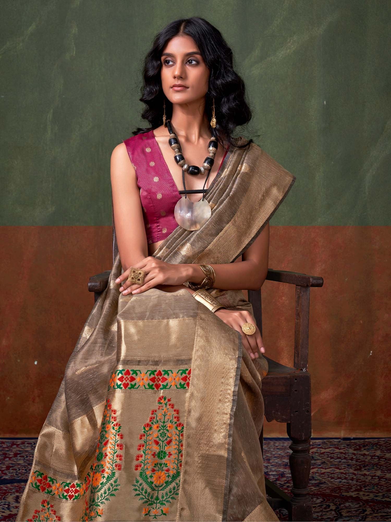 partywear designer saree for festive occasions
