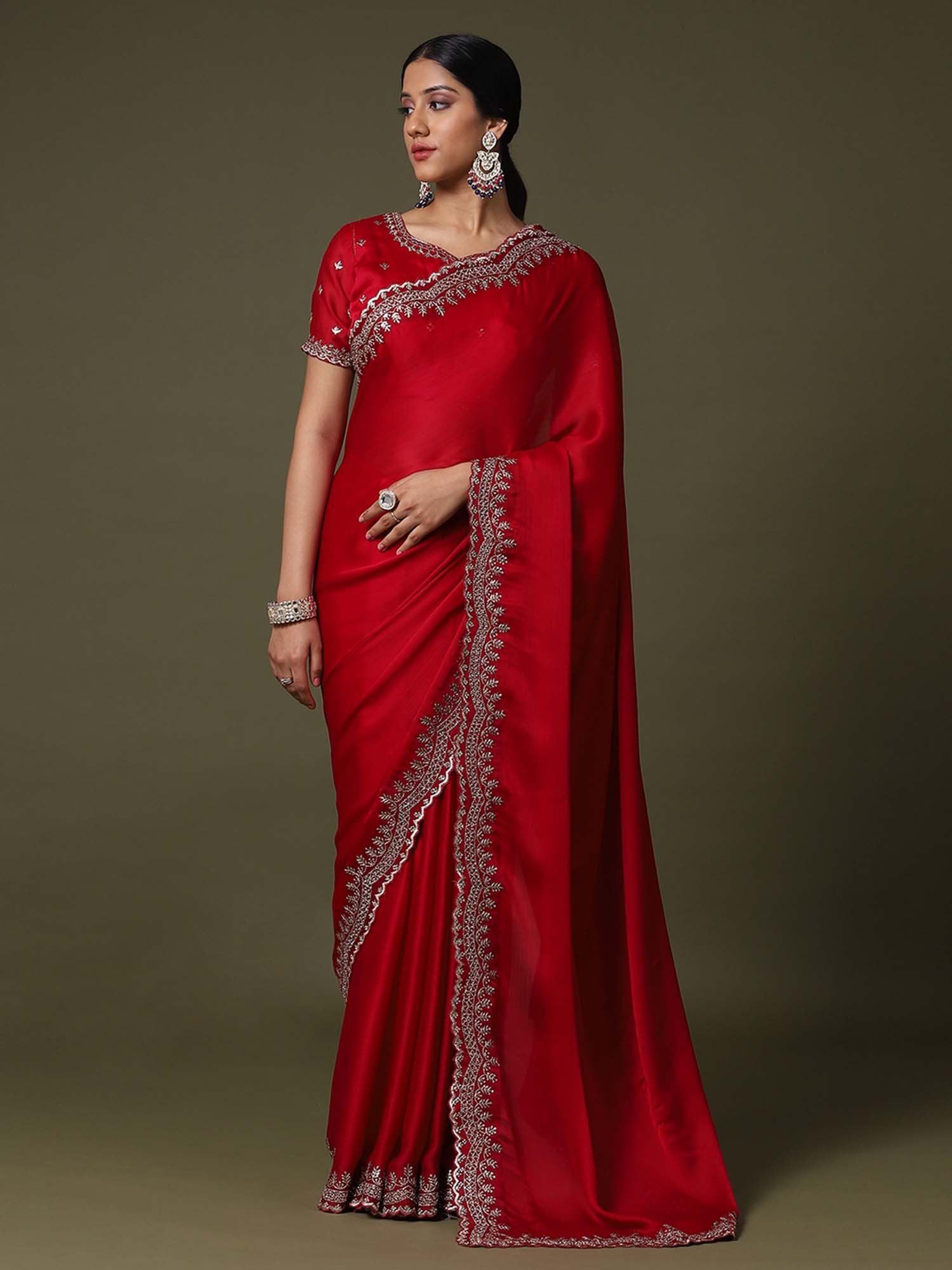partywear designer saree for festive occasions