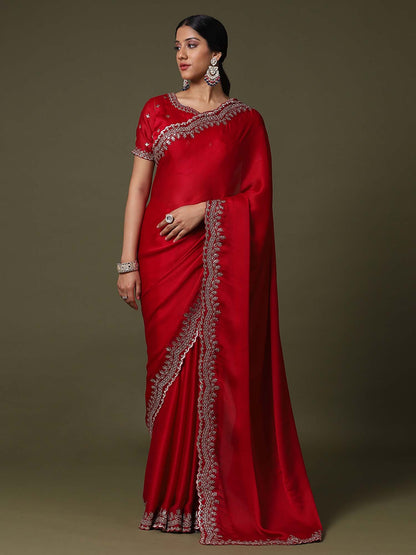 partywear designer saree for festive occasions