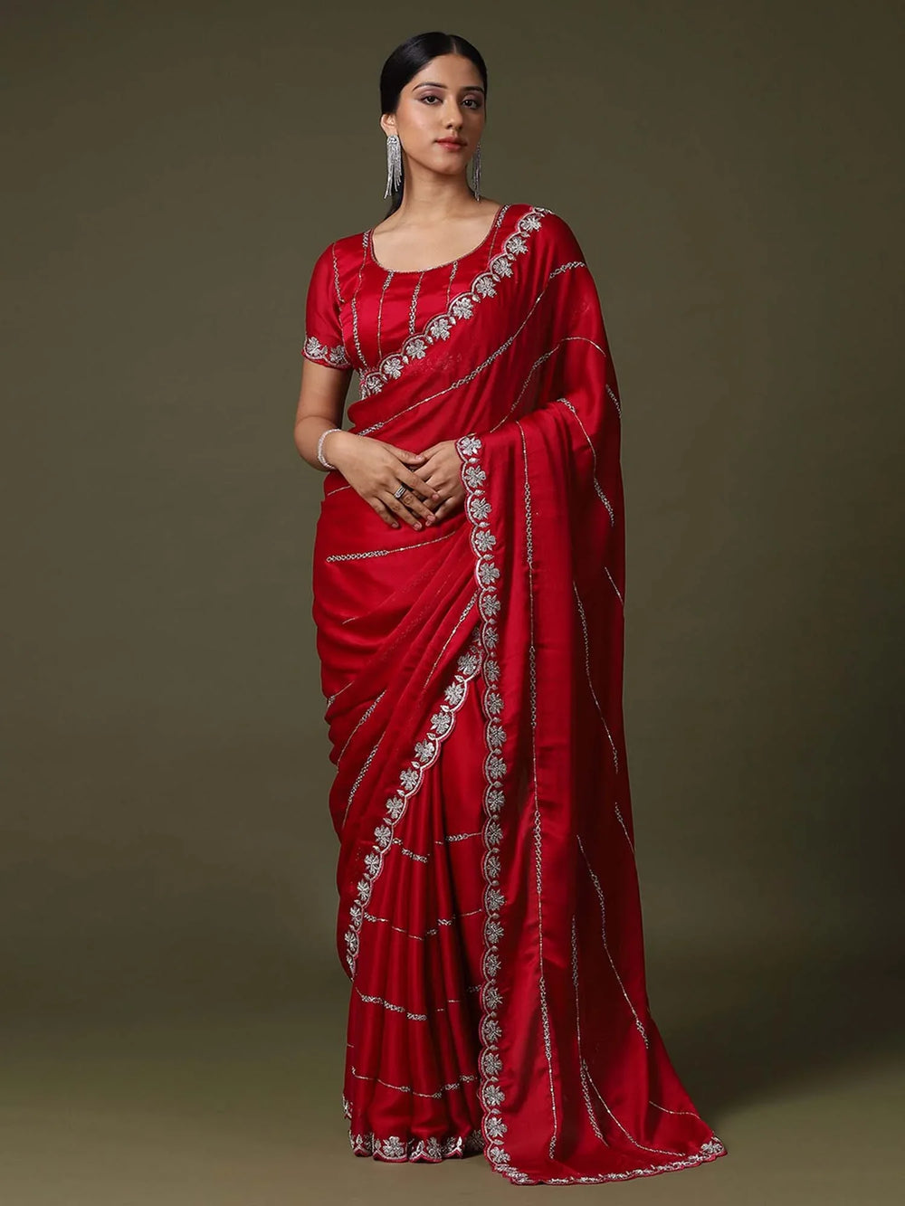 partywear designer saree for festive occasions