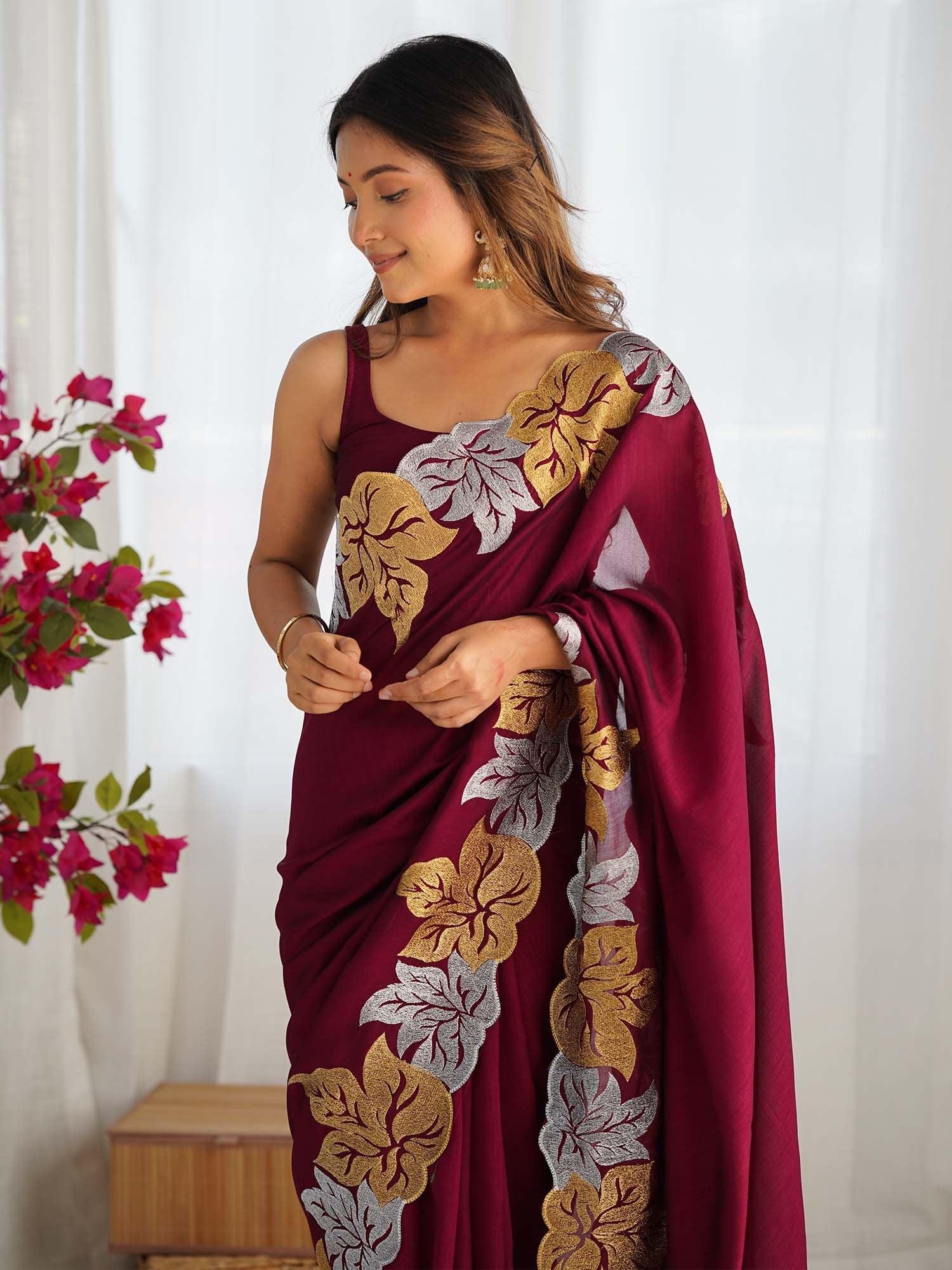 partywear designer saree for festive occasions