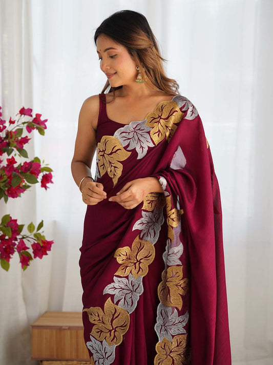 partywear designer saree for festive occasions